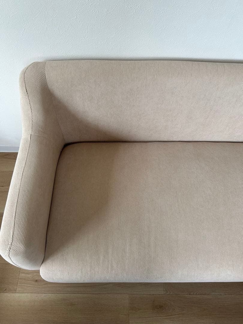 【新品同様】LOWYA ロウヤ　コーデュロイ調ソファ 韓国インテリア　2人掛け