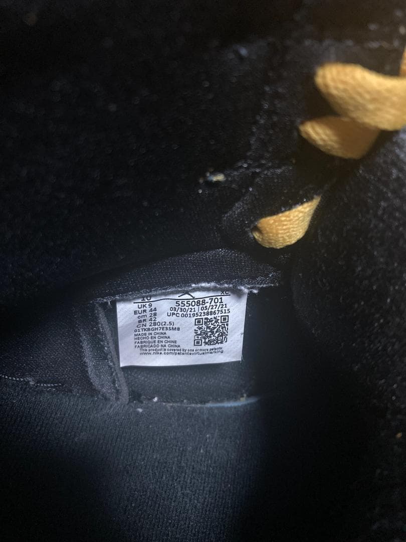 美品/NIKE/ AIR JORDAN1 HI OG /Pollen/パラン