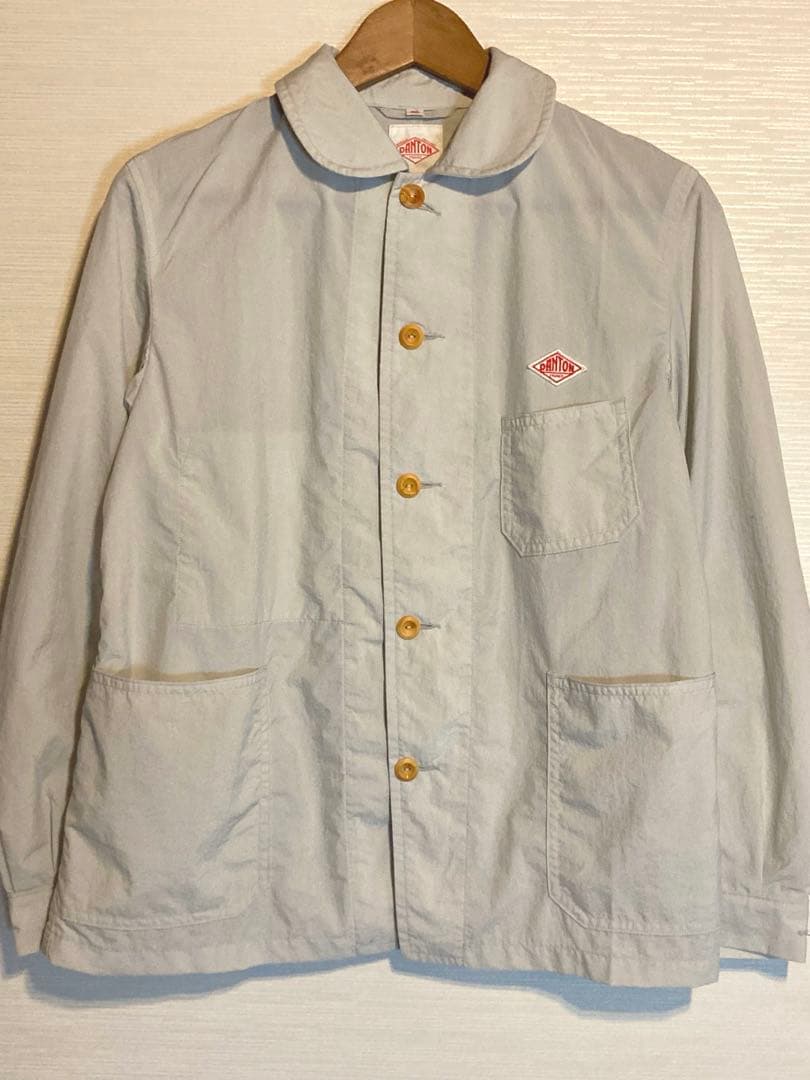 DANTON/軽量ジャケット/グレー/丸襟/NYLON/日本製/36