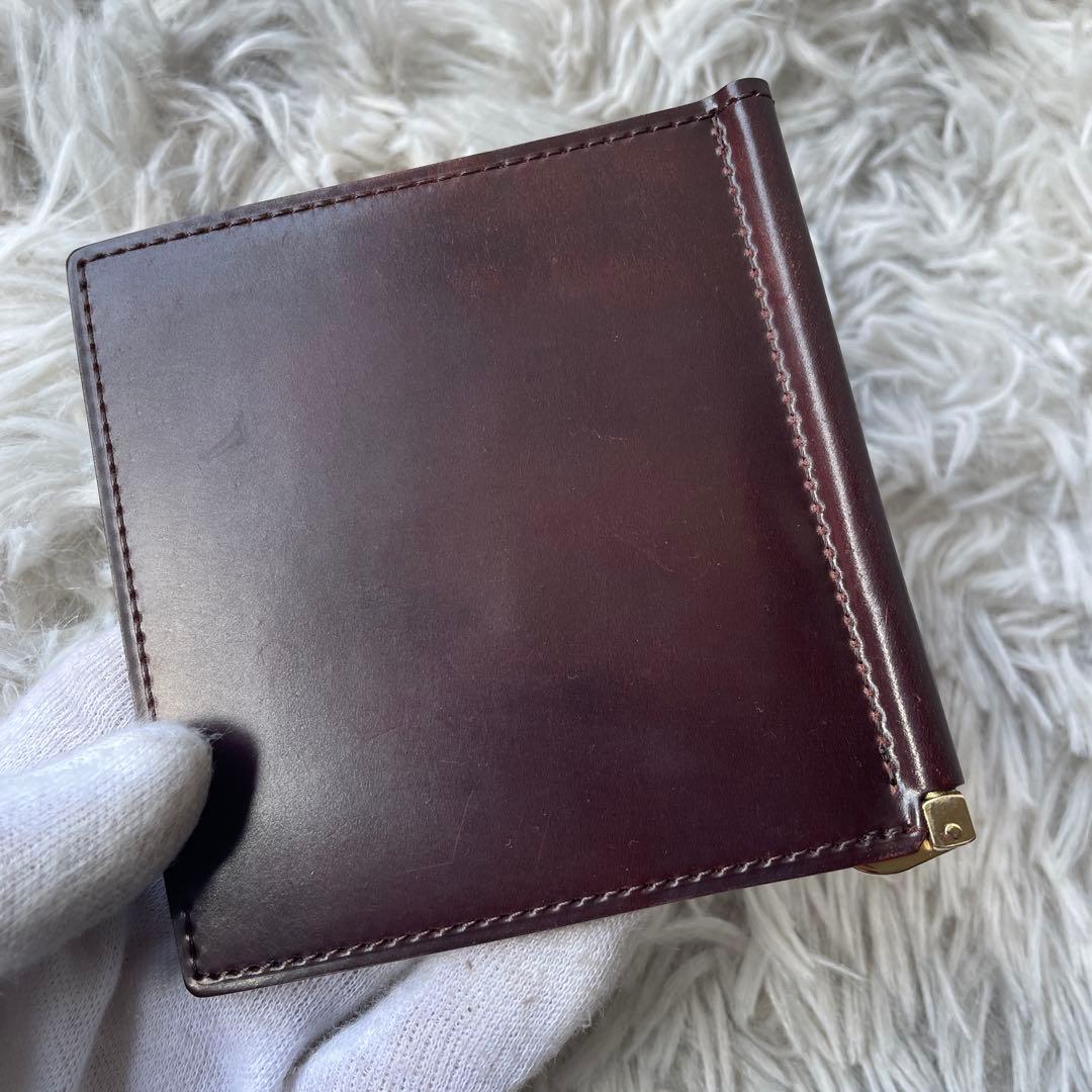 【未使用レベル】ガンゾ シェルコードバン マネークリップ