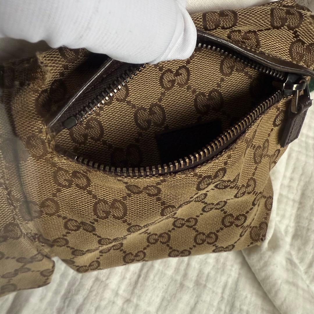 GUCCI グッチ GGキャンバス シェリーライン ボディバッグ ウエストポーチ