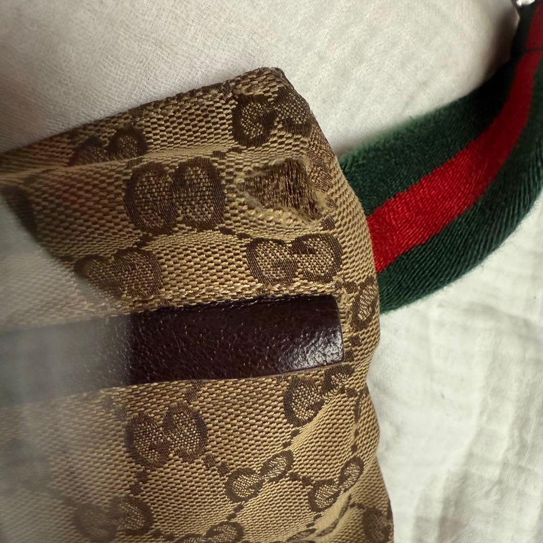 GUCCI グッチ GGキャンバス シェリーライン ボディバッグ ウエストポーチ