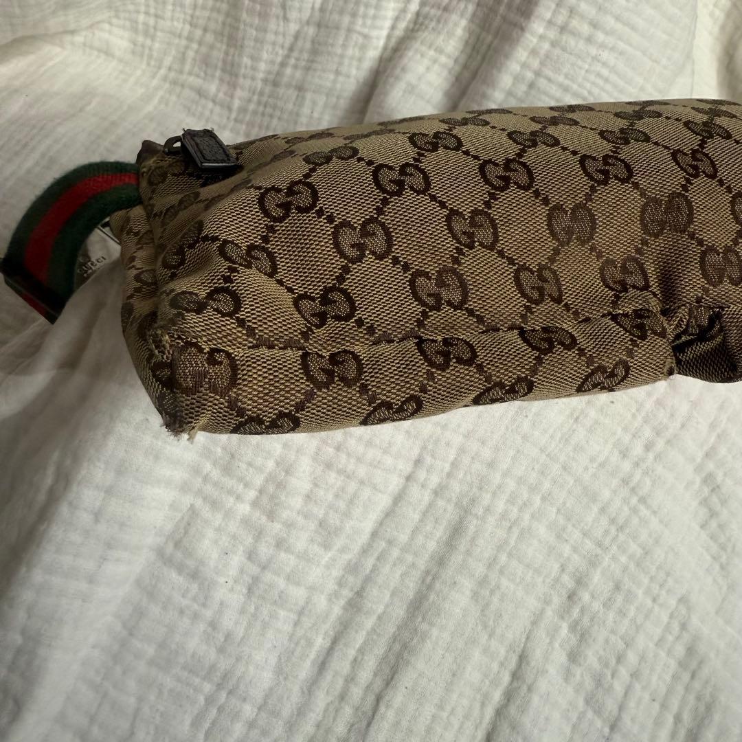 GUCCI グッチ GGキャンバス シェリーライン ボディバッグ ウエストポーチ