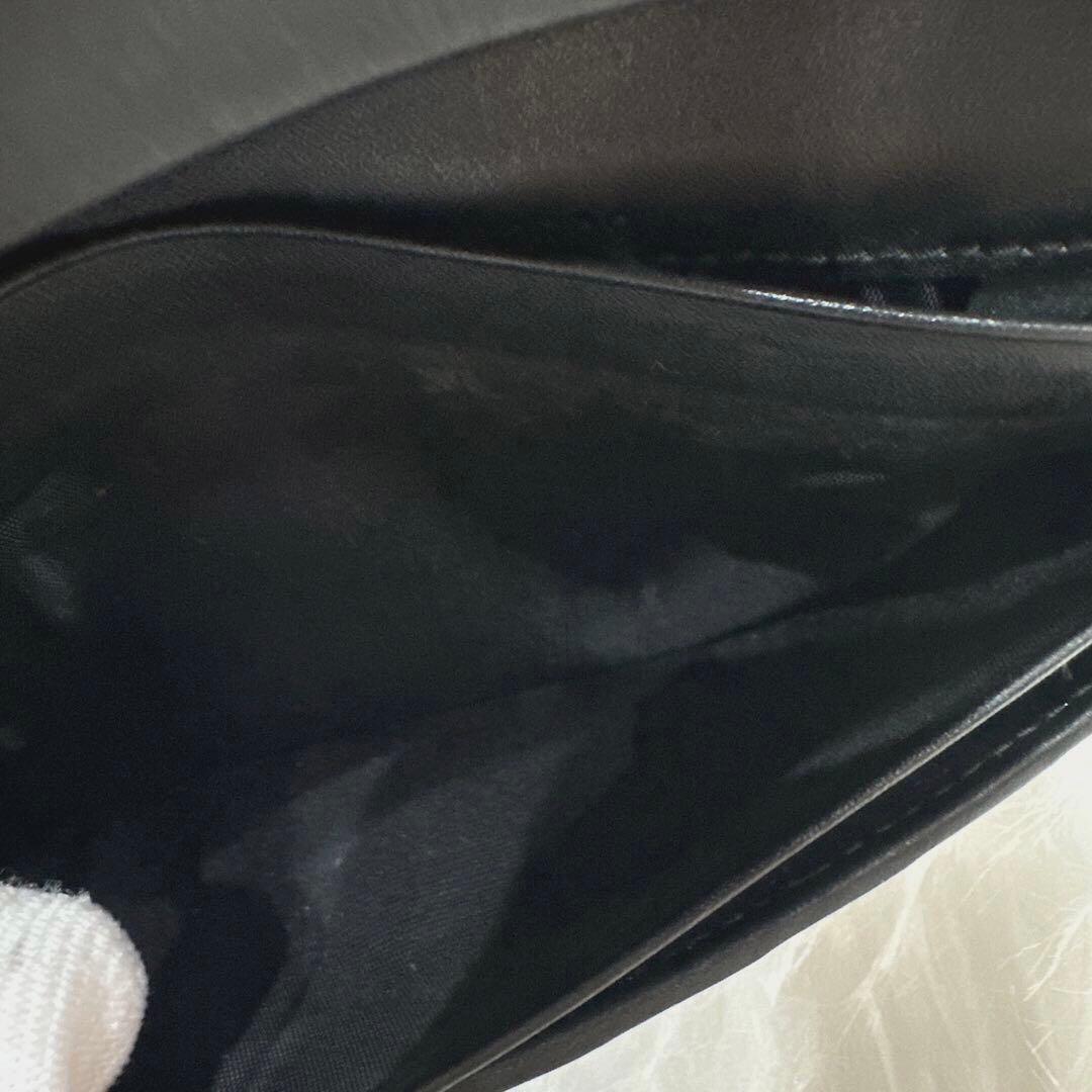 【美品】BVLGARI ヘリンボーン長財布 ダークグレー PVC ウィークエンド