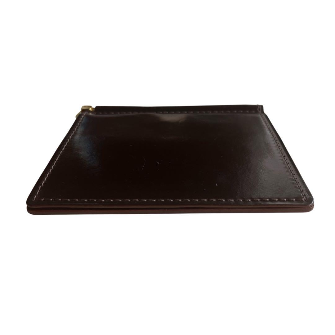 GANZO ガンゾ　マネークリップ　シェルコードバン　ホーウィン社　バーガンディ