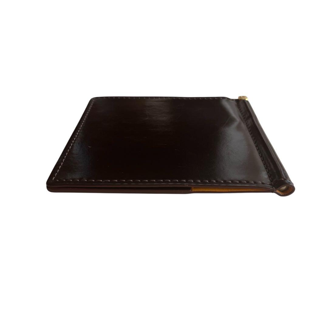 GANZO ガンゾ　マネークリップ　シェルコードバン　ホーウィン社　バーガンディ