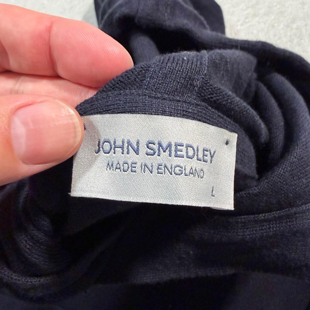 ジョンスメドレー　ネイビー　コットン　パーカー　Lサイズ　フーディー