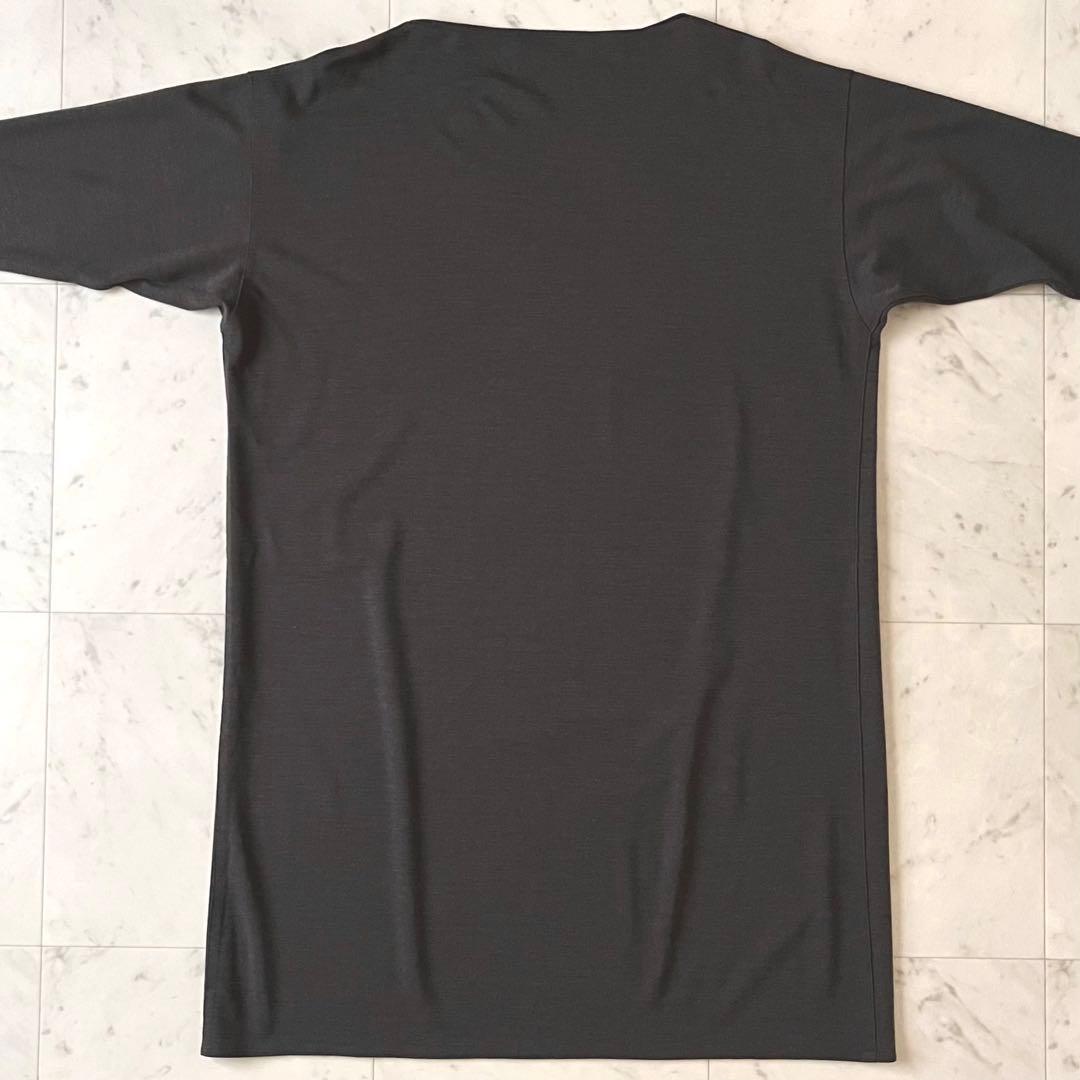 極美品＊ヨーガンレール ウールシルクチュニックワンピース M チャコールブラウン