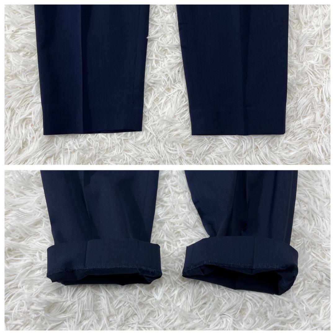 美品✨グリーンレーベルリラクシング セットアップ ノーカラー ネイビー L