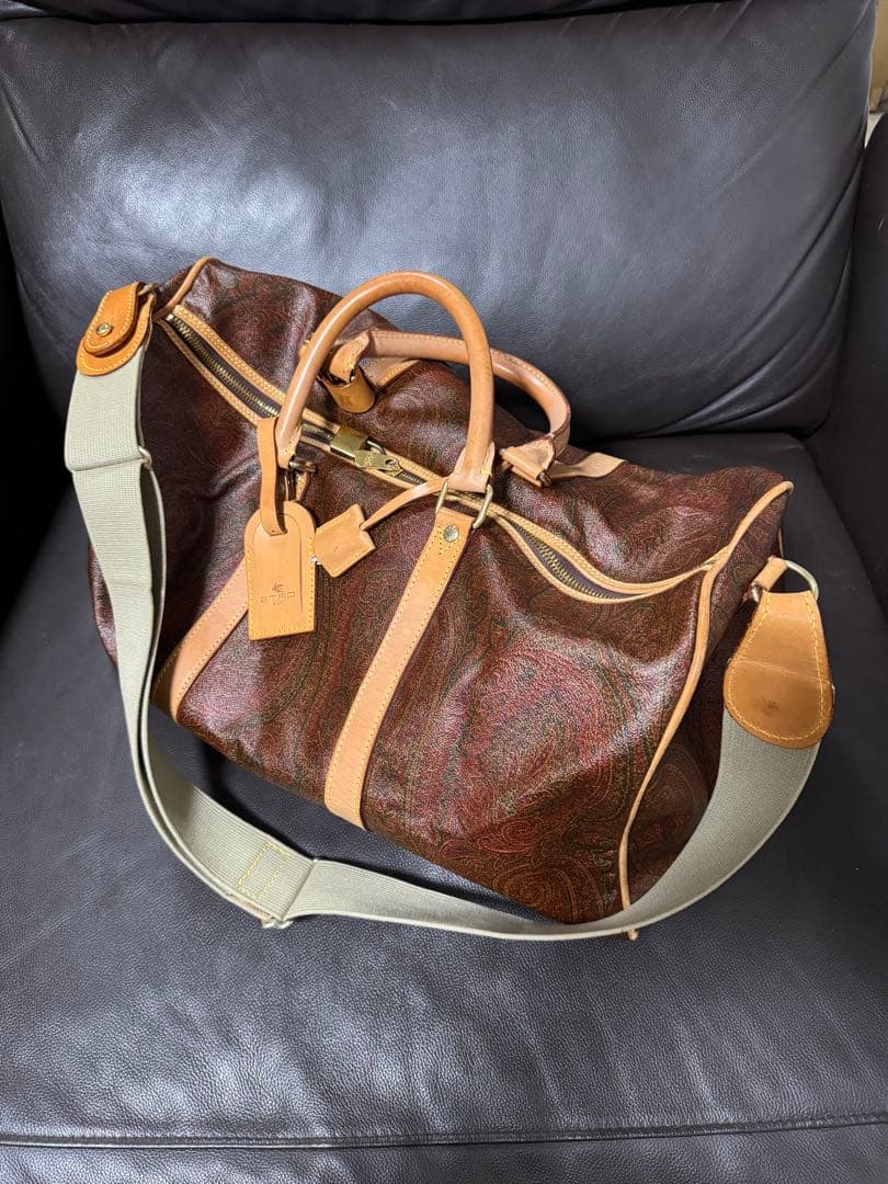 ETRO ボストンバッグ ペイズリー柄
