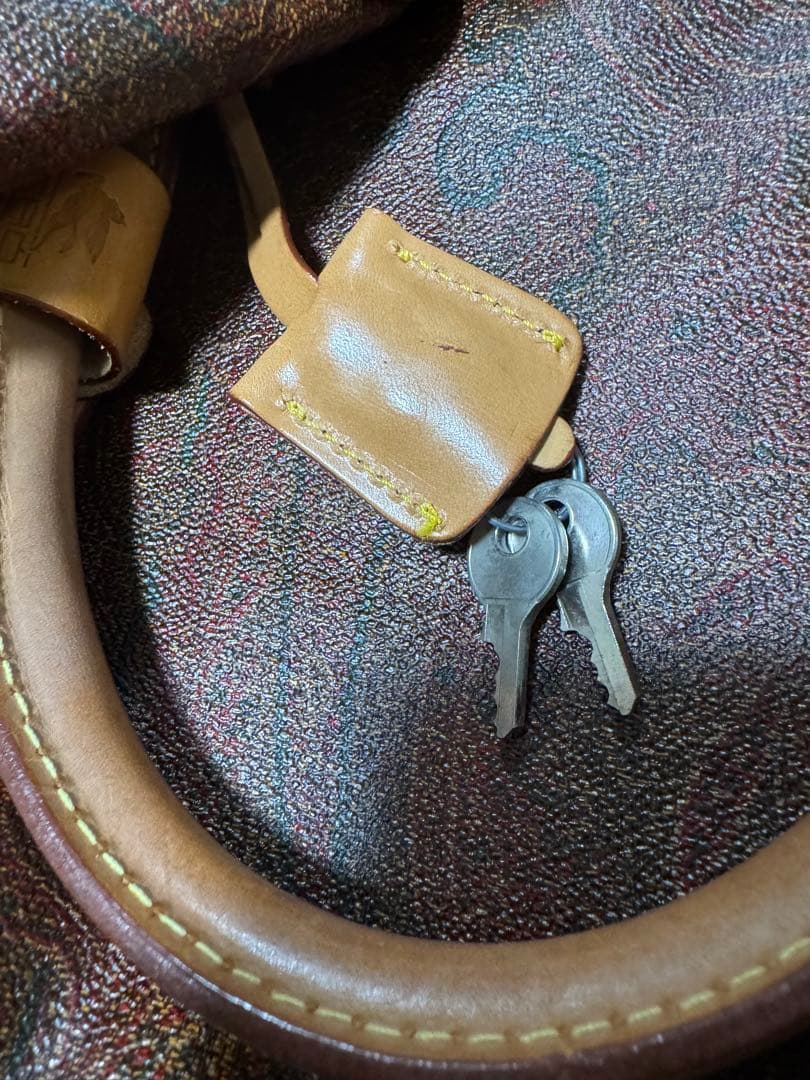 ETRO ボストンバッグ ペイズリー柄