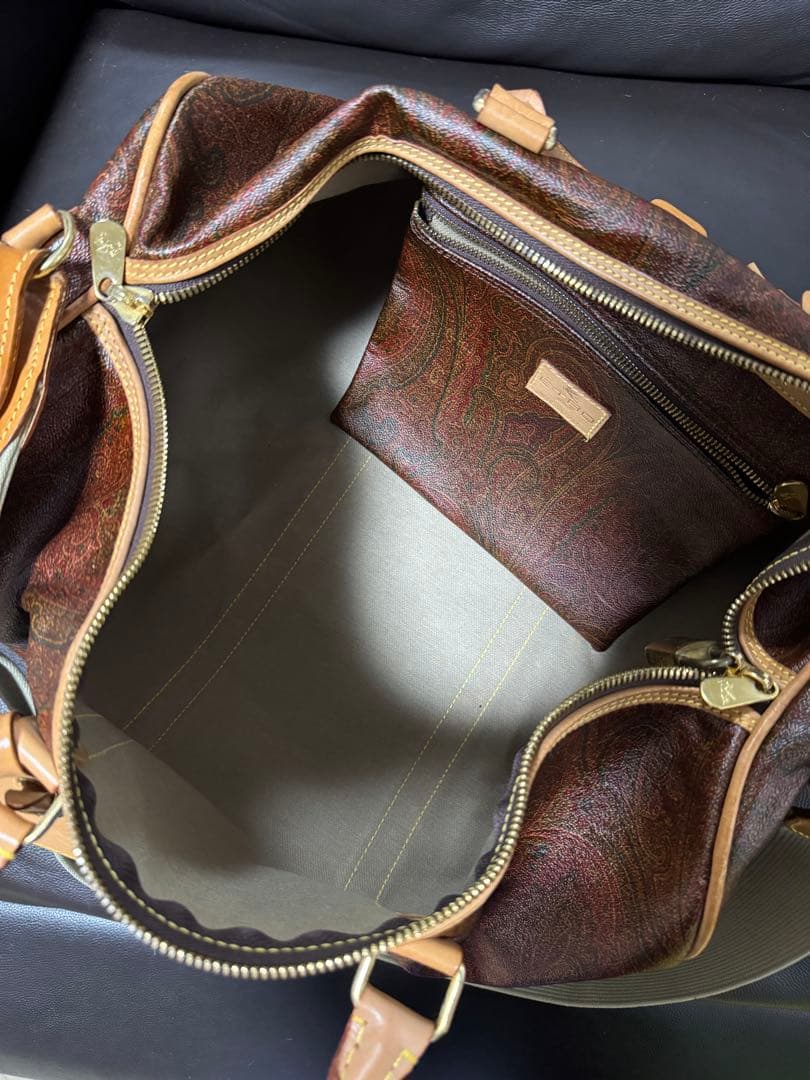 ETRO ボストンバッグ ペイズリー柄