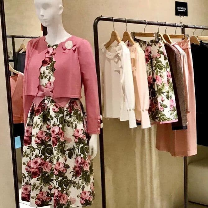 M'S GRACY*カタログ掲載*ローズプリントドレス