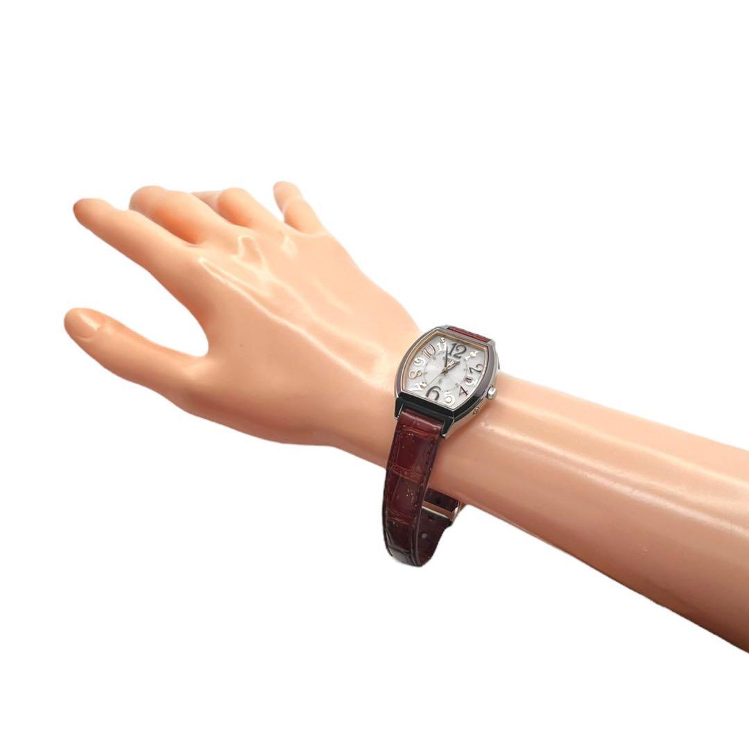 【稼動】セイコー ルキア 電波ソーラー シルバー レディース 腕時計 739