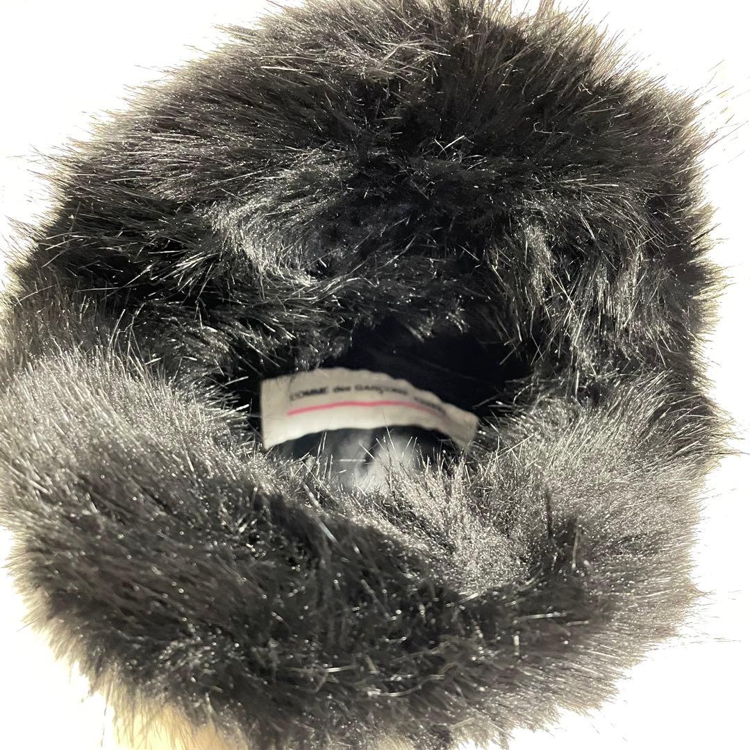COMME des GARCONS GIRL ブラック　 ファー 　ハンドバッグ