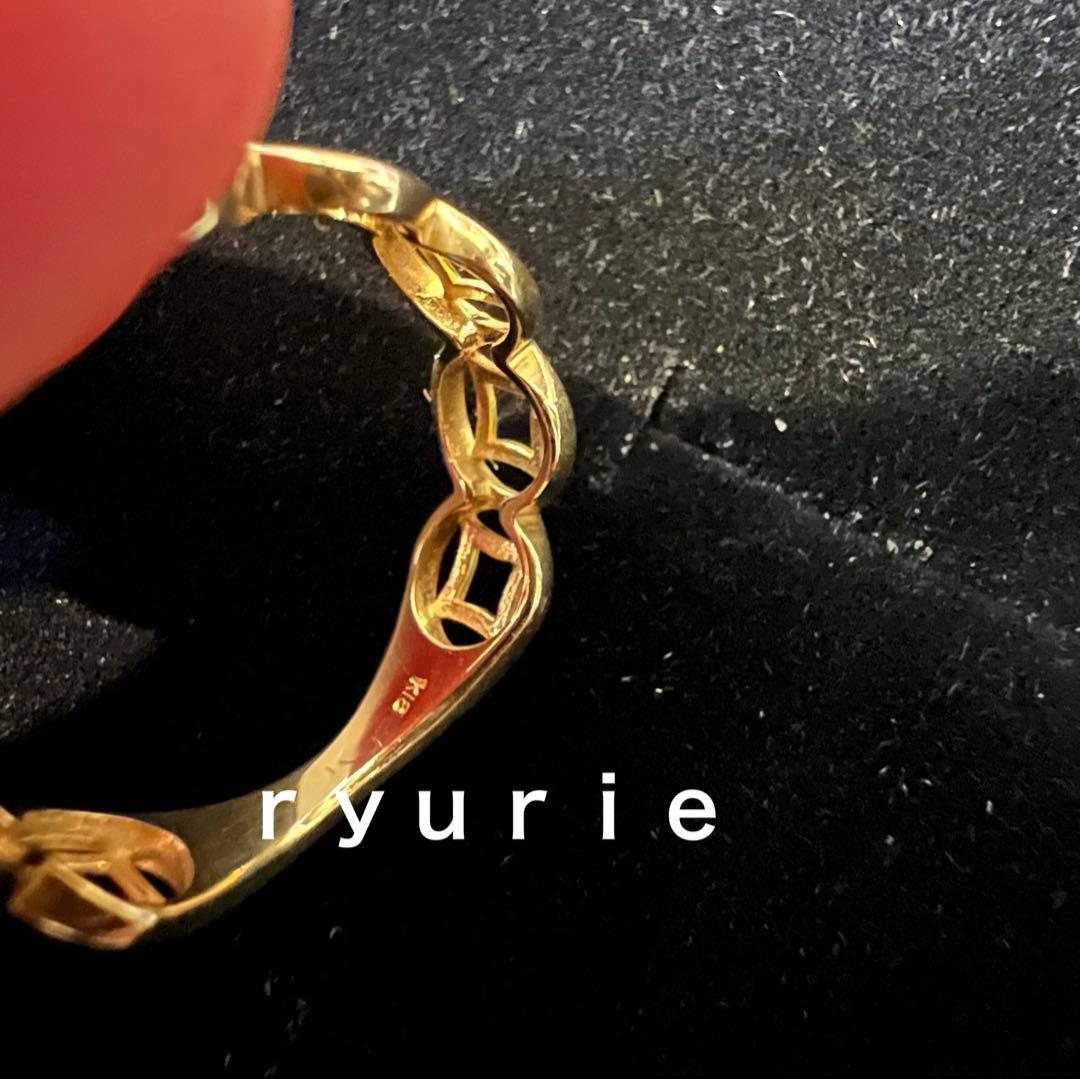 18金K18リングMONEY CATCHER ユニセックス マネーキャッチャー