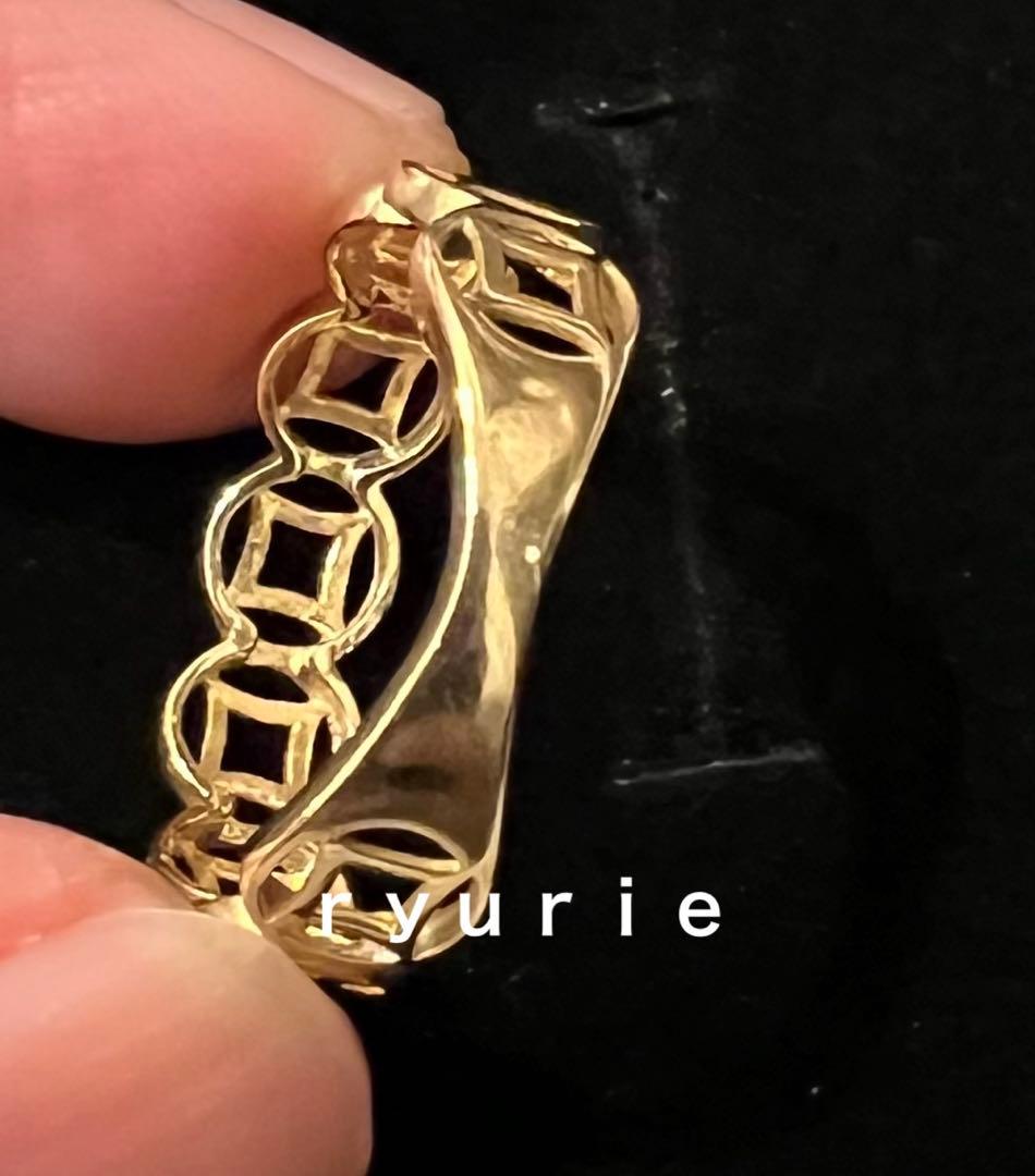 18金K18リングMONEY CATCHER ユニセックス マネーキャッチャー