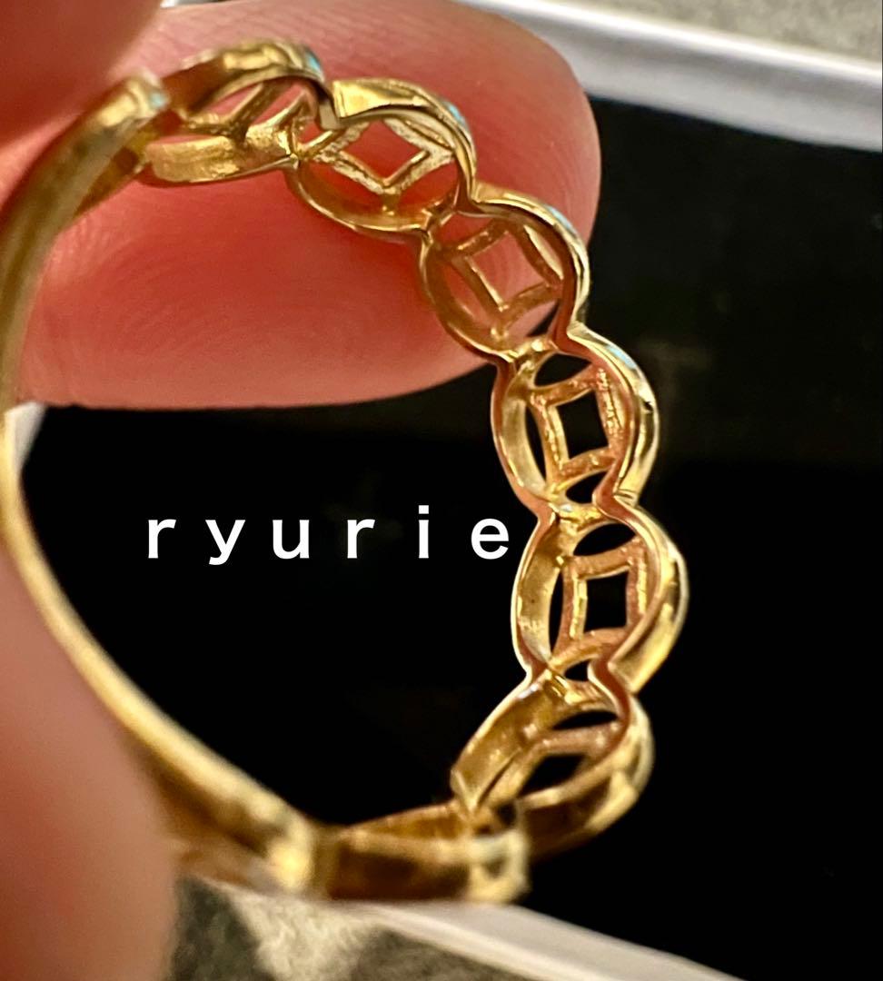 18金K18リングMONEY CATCHER ユニセックス マネーキャッチャー