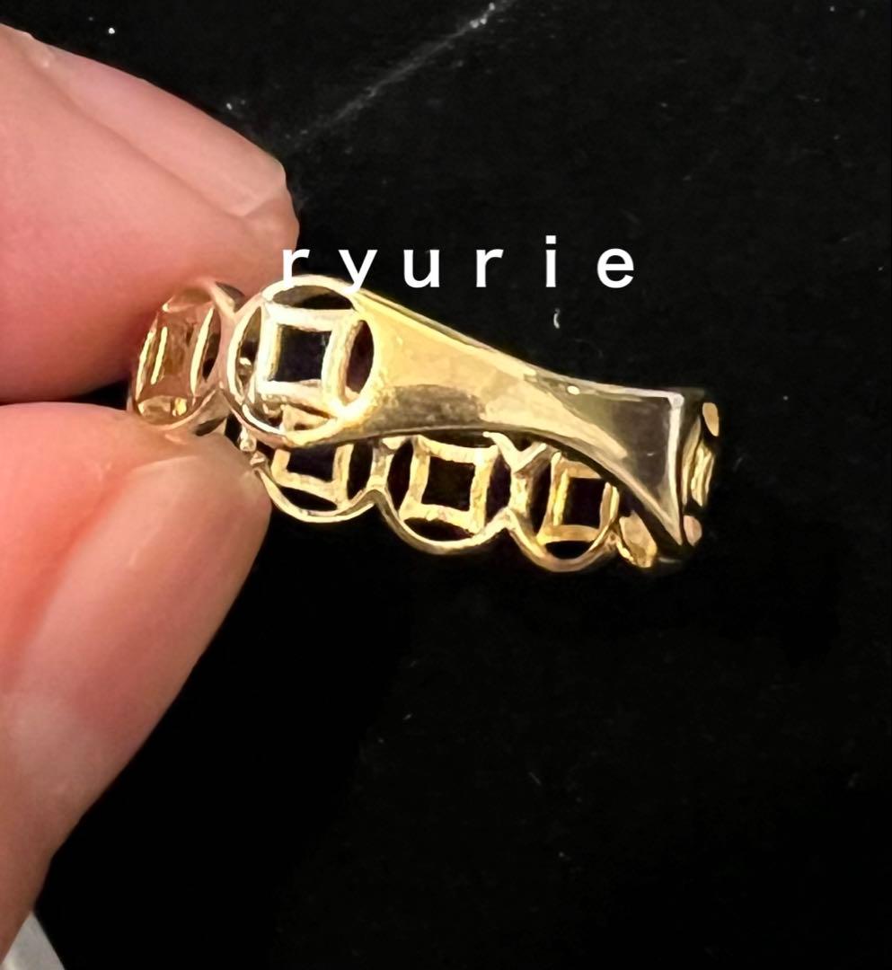 18金K18リングMONEY CATCHER ユニセックス マネーキャッチャー