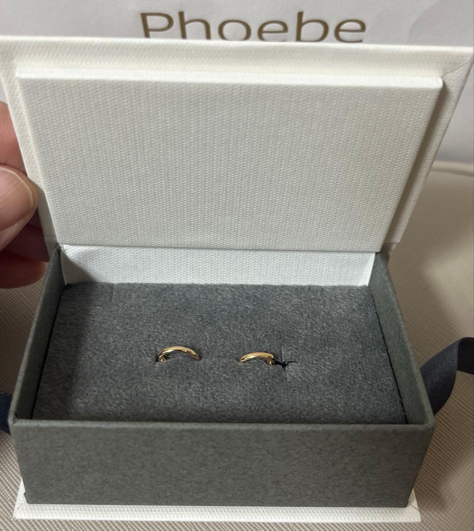Phoebe/フィービィーィー【K10】ディアフープピアス　ローズゴールド