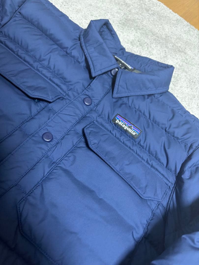 パタゴニア　サイレントダウンシャツ　ダウンジャケット　ネイビー　S