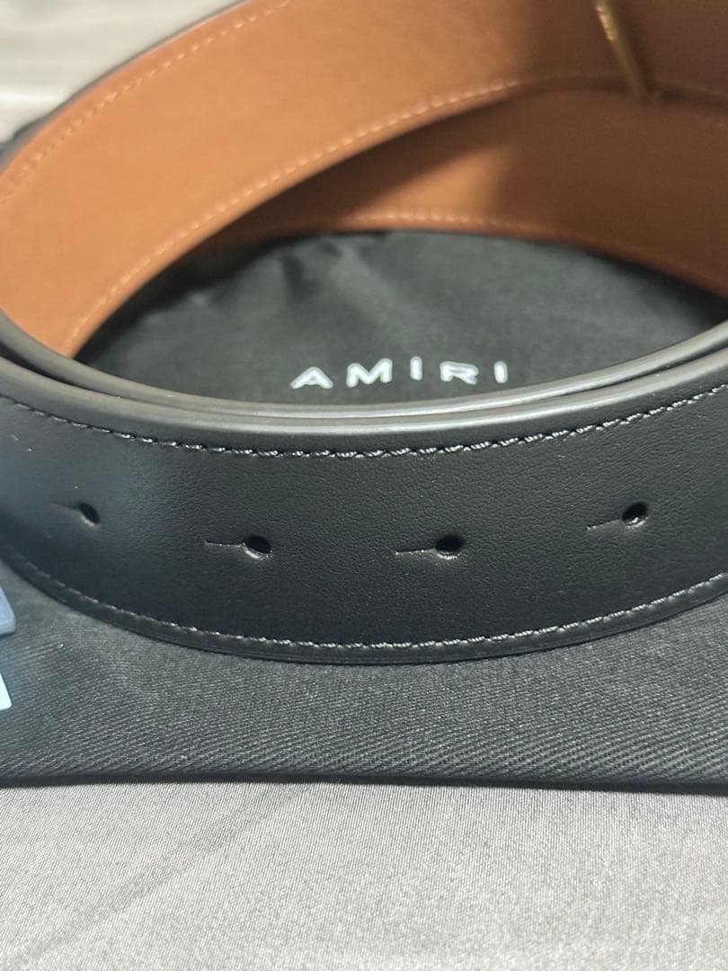 AMIRI ブラック ロゴバックル ベルト 80