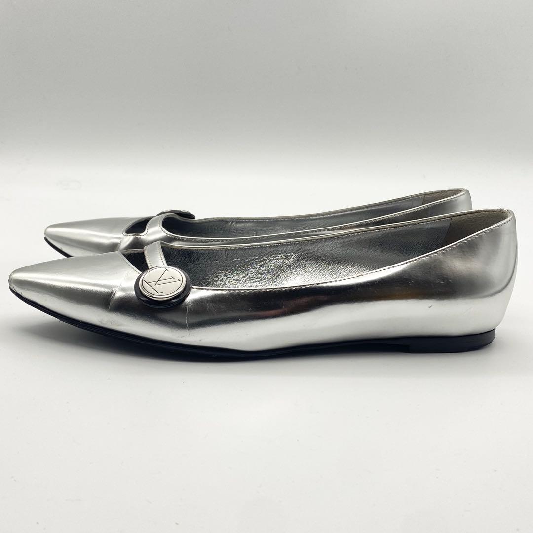 LOUIS VUITTON・ルイヴィトン・パンプス・シルバー・ロゴ・22cm相当