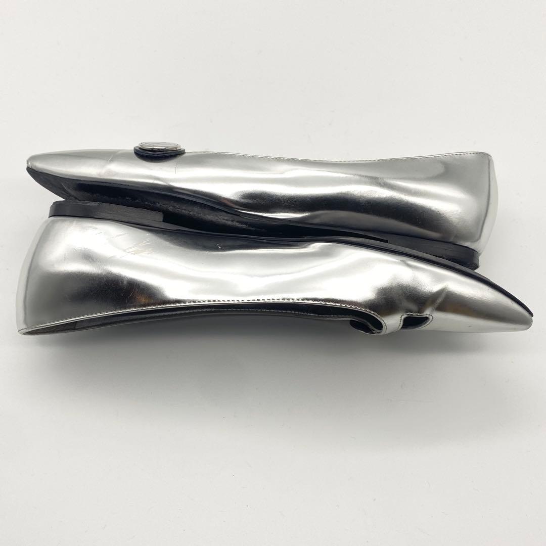 LOUIS VUITTON・ルイヴィトン・パンプス・シルバー・ロゴ・22cm相当