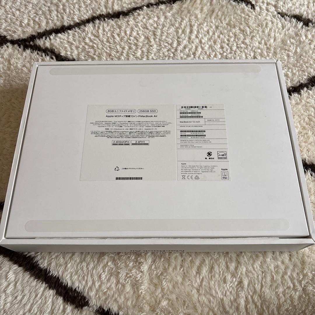 MacBook本体 Apple MacBook Air M3 2024