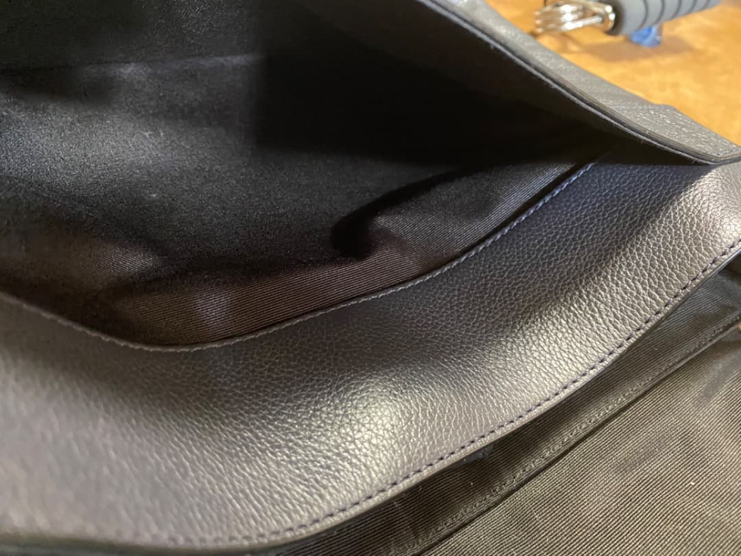 COACH ネイビー レザー メッセンジャーバッグ