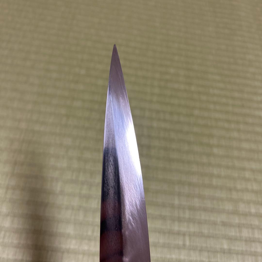 佑成　本焼　柳刃　包丁　和包丁　刃紋　白紙1号　黒水牛柄