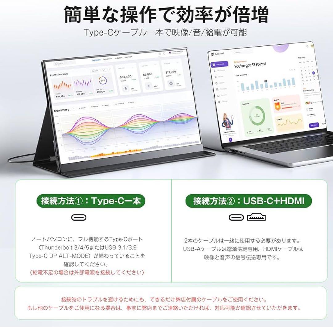 新品未使用Keeptime 15.6型モバイルモニター FHDポータブルモニター