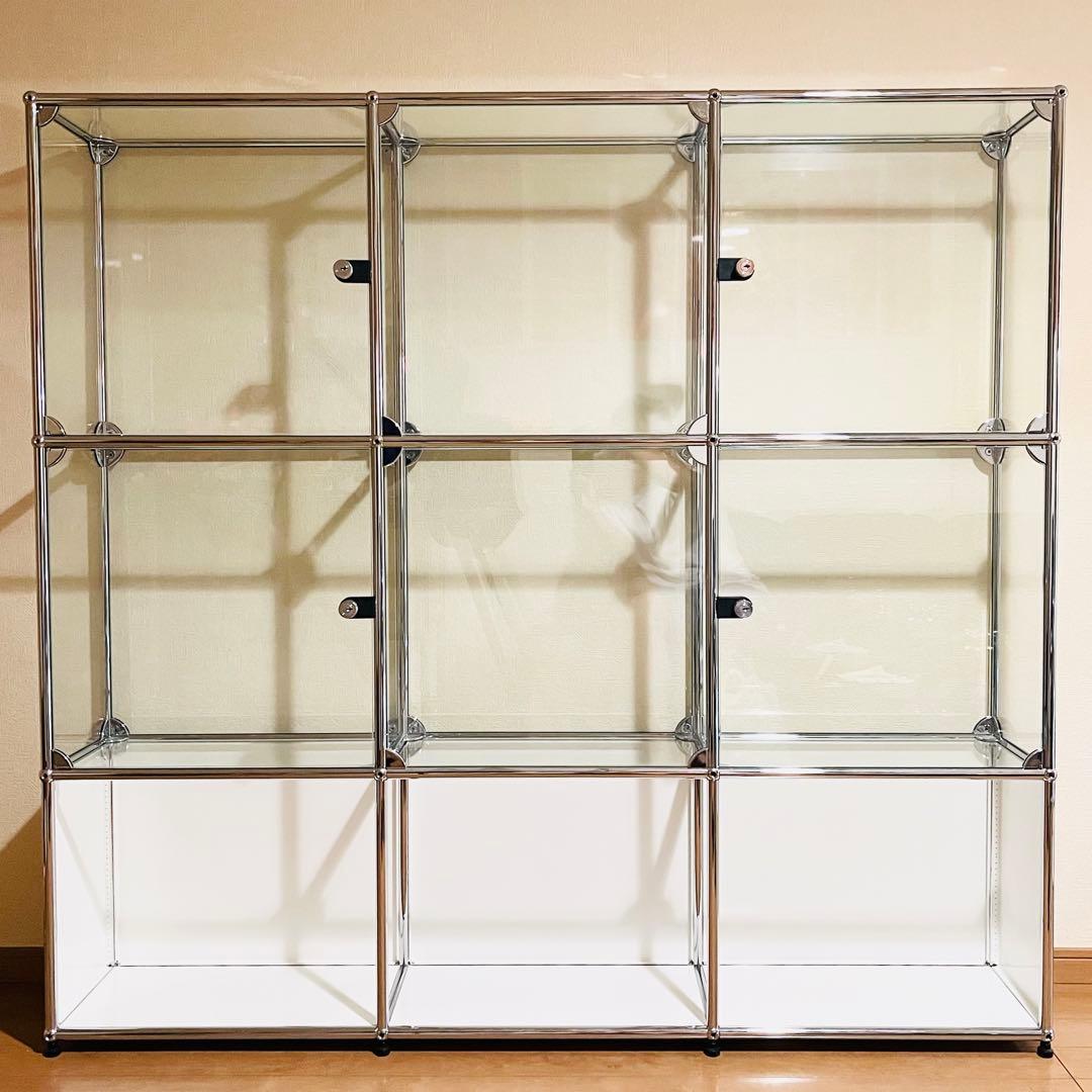 USMハラー　ガラスキャビネット　シェルフ　コレクションラック