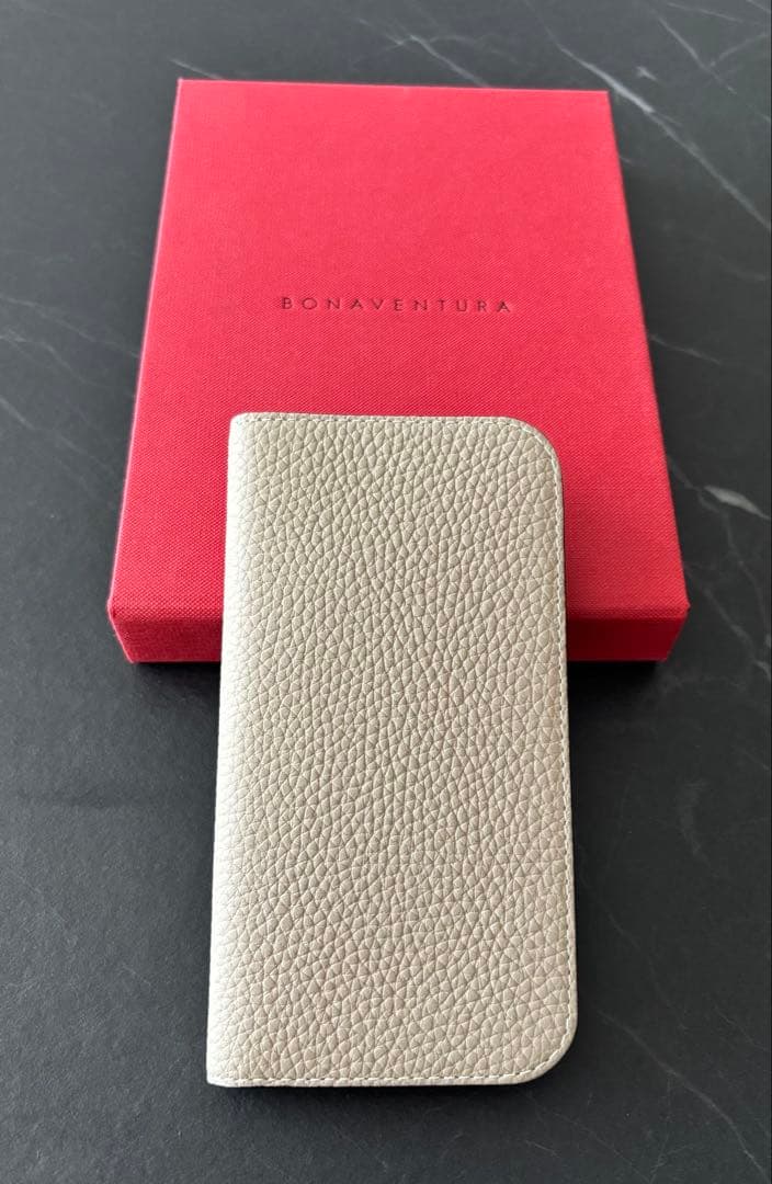 BONAVENTURA グレージュサクラ手帳型 iPhoneケース