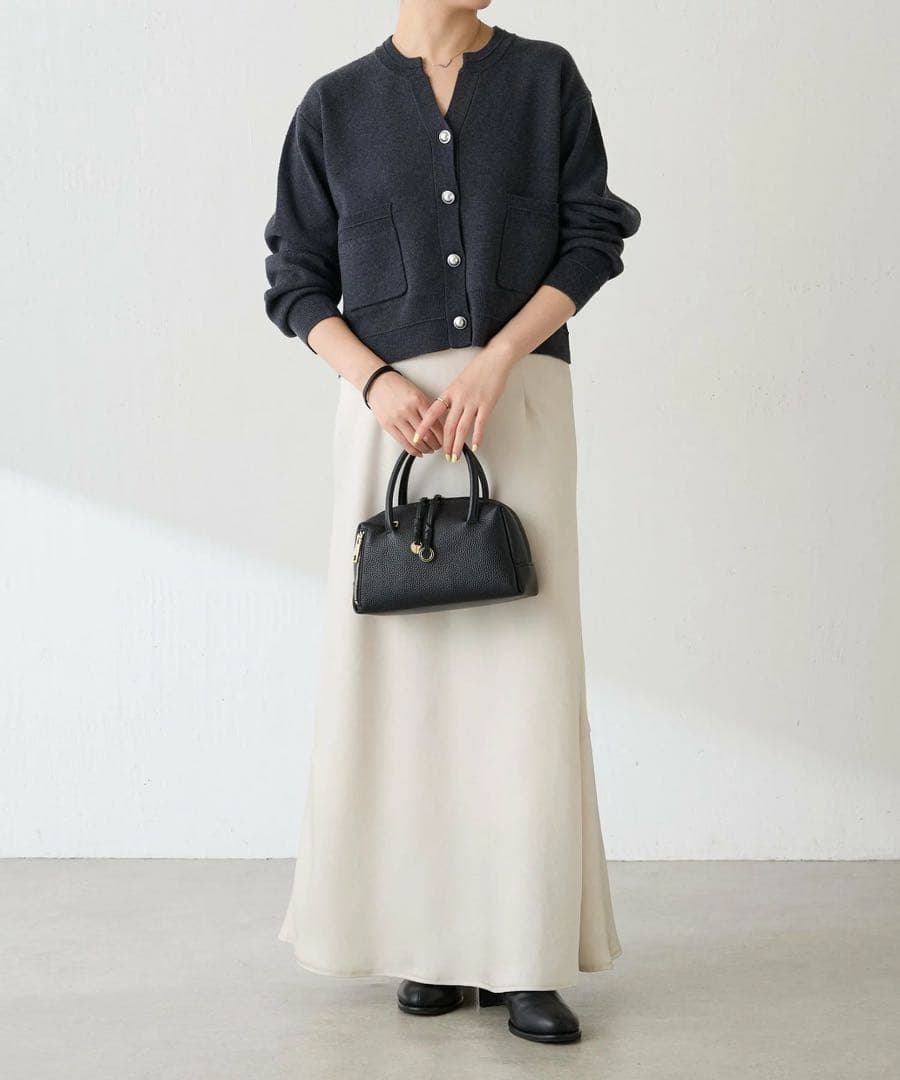 【今期完売品】スキッパースウェットライクカーディガン