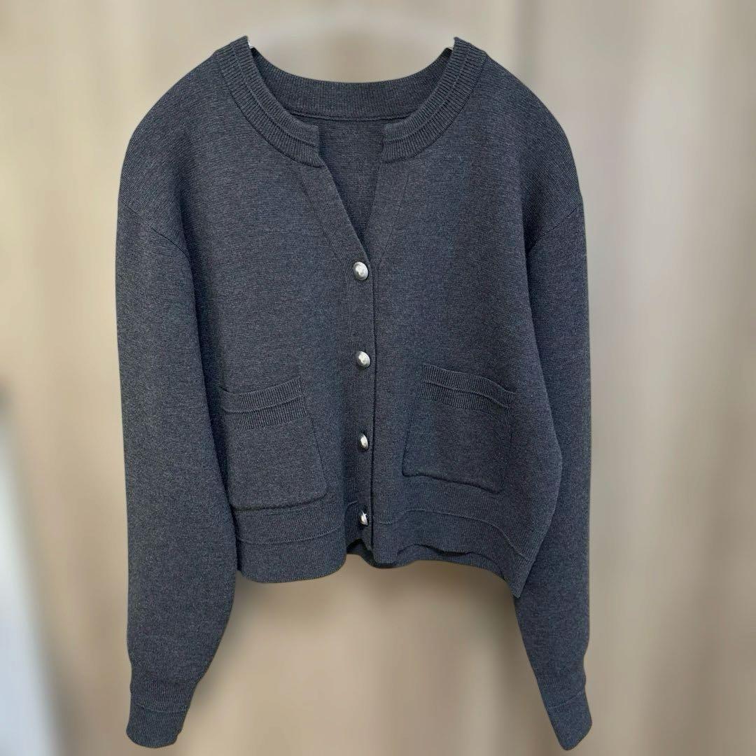 【今期完売品】スキッパースウェットライクカーディガン