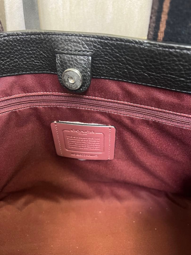 COACH ミニトートバッグ　スミス　カラー：ブラック　袋あり