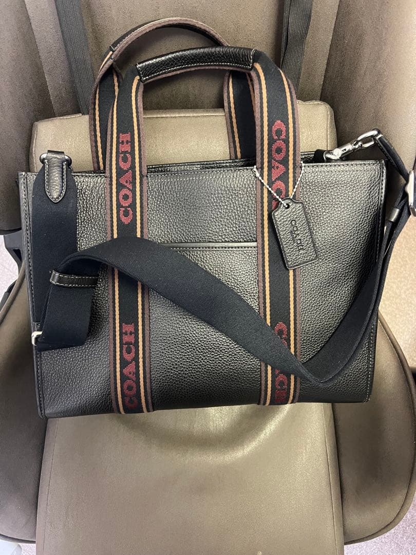 COACH ミニトートバッグ　スミス　カラー：ブラック　袋あり