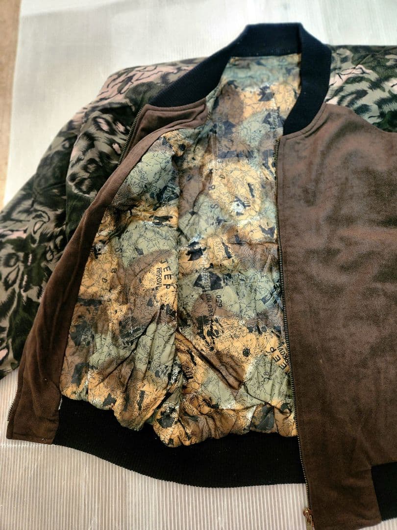 ハンドメイド　別珍　ボンバージャケットスカジャン