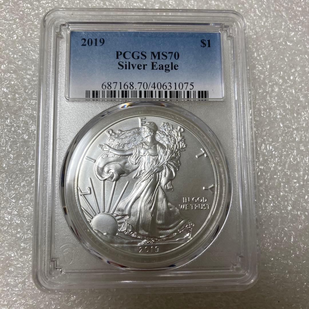 アメリカ リバティ銀貨2019年　 PCGS MS70
