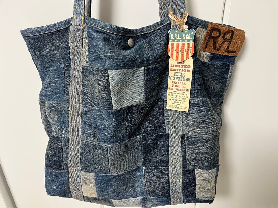 RRL & CO. パッチワークデニムトートバッグ　サイズ380×320