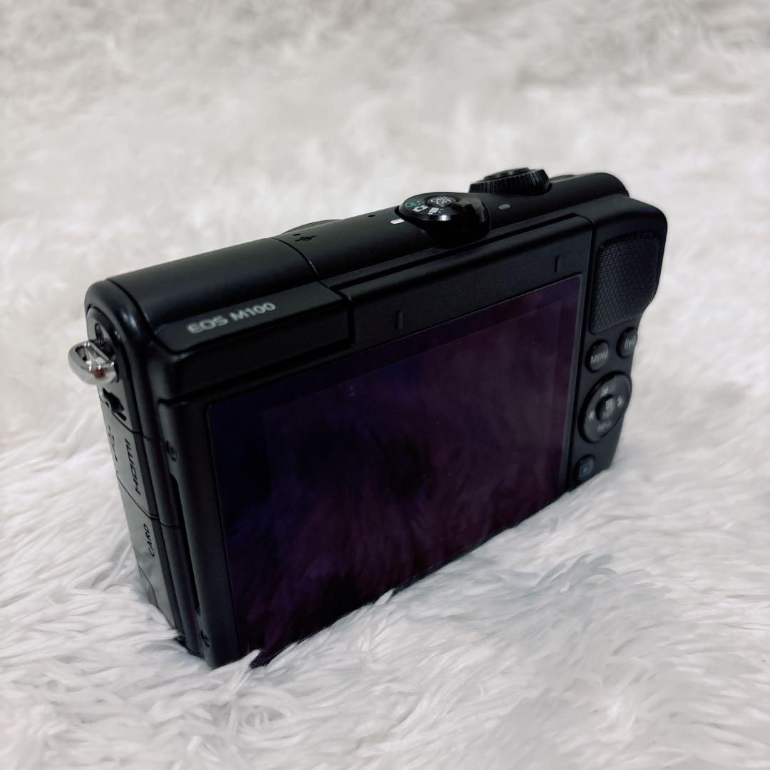【美品】Canon EOS M100 ブラック　15-45mmレンズ付き