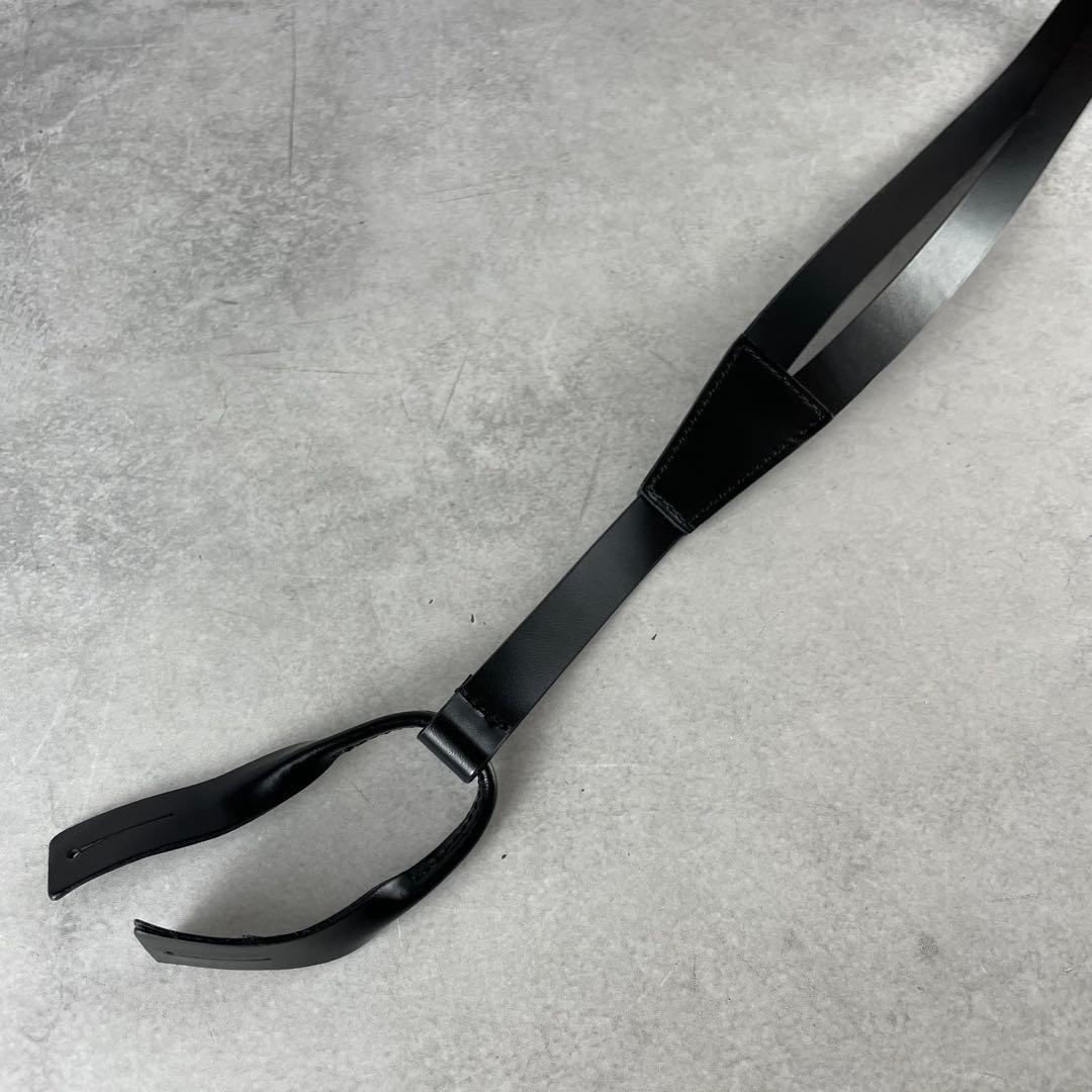 入手困難✨ GUCCI グッチ サスペンダー パテントレザー メンズ ブラック