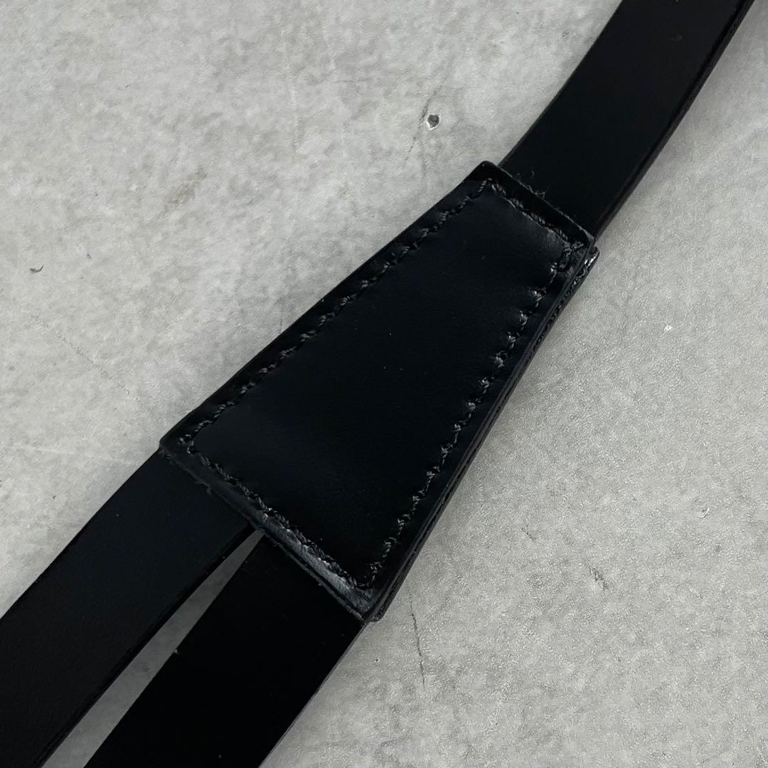 入手困難✨ GUCCI グッチ サスペンダー パテントレザー メンズ ブラック