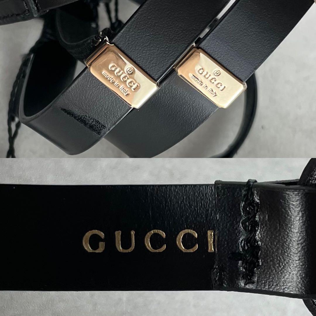 入手困難✨ GUCCI グッチ サスペンダー パテントレザー メンズ ブラック