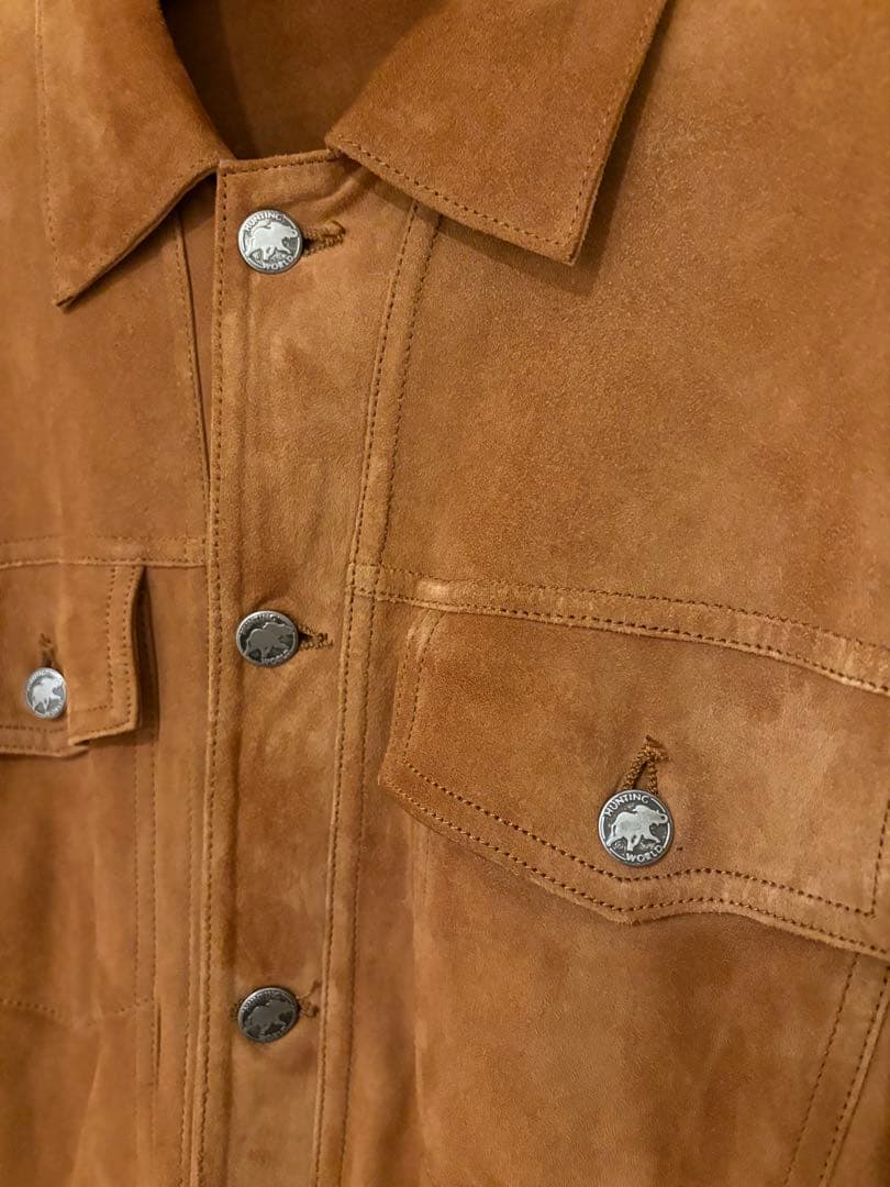 HUNTING WORLD ブラウンスウェードジャケット