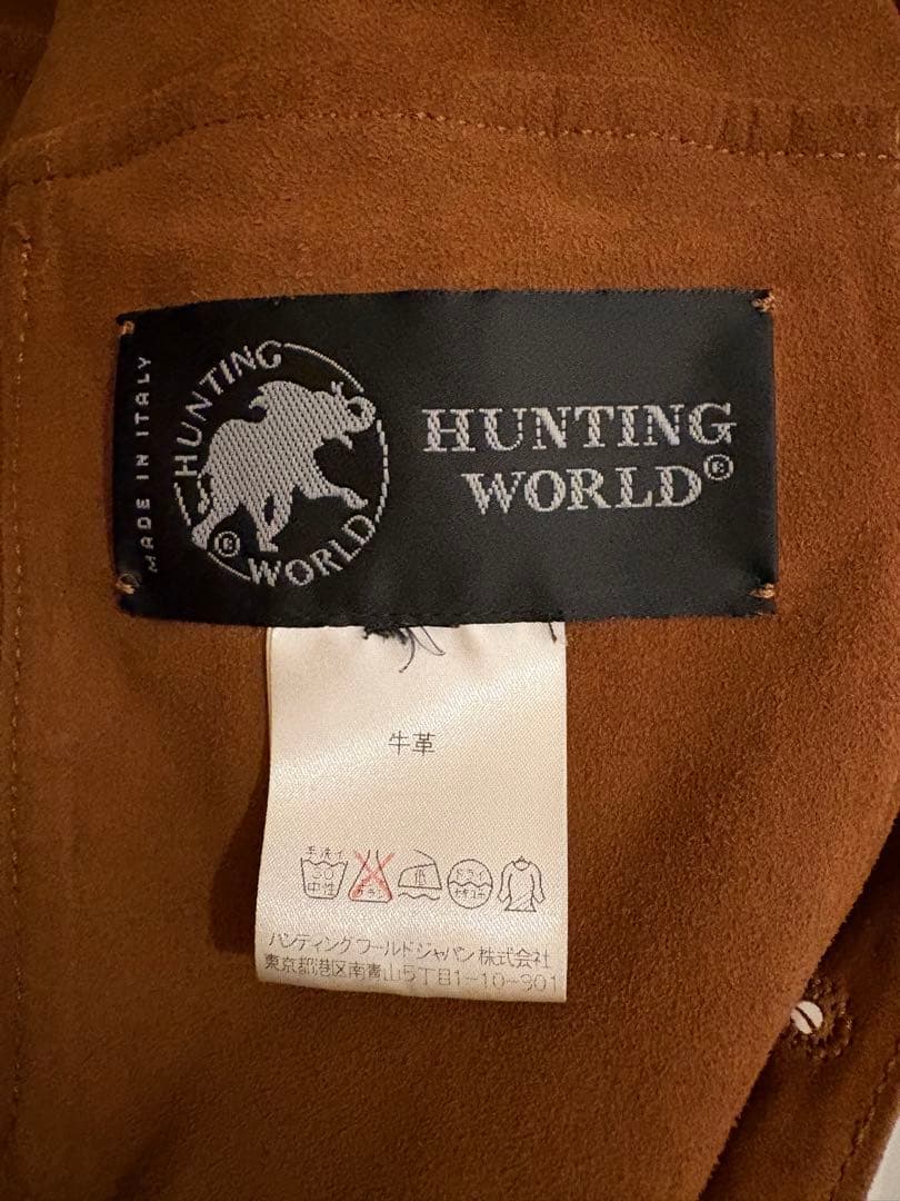 HUNTING WORLD ブラウンスウェードジャケット