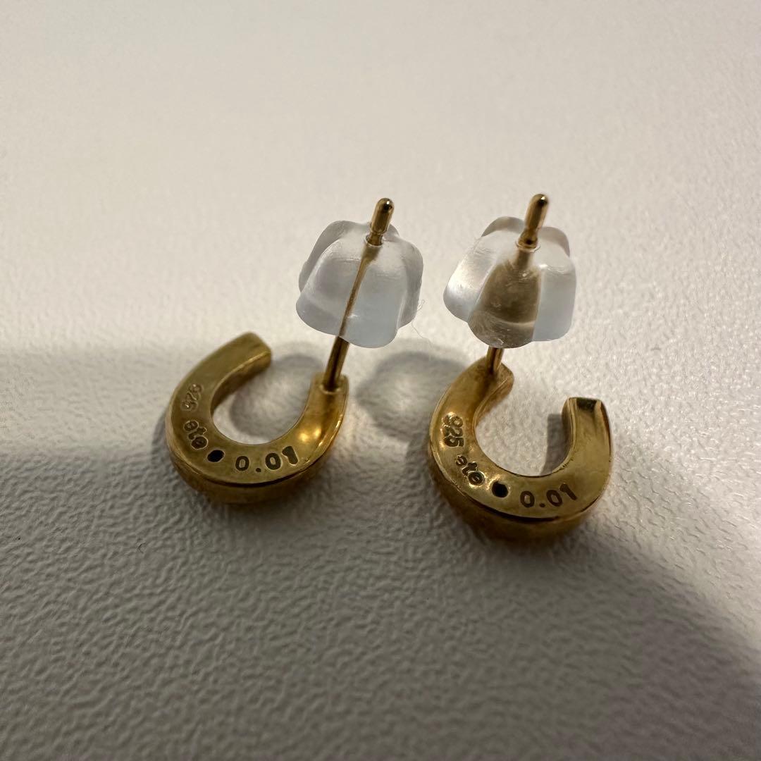ス*ム様 ete ホースシューゴールドピアス　ダイヤモンド　両耳　馬蹄