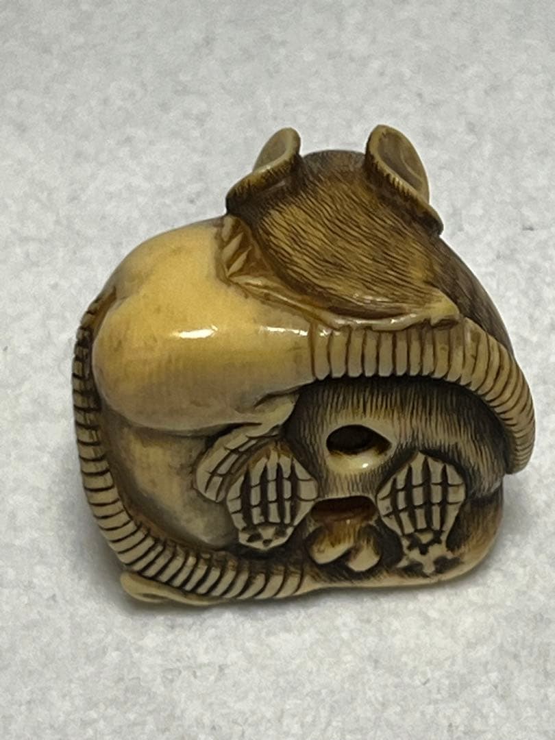 根付け　ねずみ　鼠