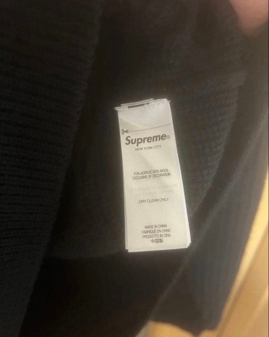 Supreme Small Box Polo Sweater ブラック